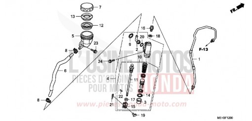 REAR BRAKE MASTERCYLINDER NSA700A8 de 2008